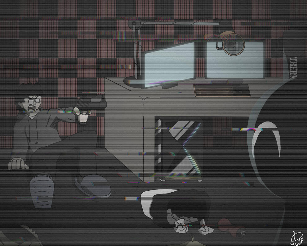 Here's another oldie but a goldie, got into Mandela Catalogue for some reason. The person in question is an OC of mine that bears striking resemblance to Mark Heathcliff, don't ask why.